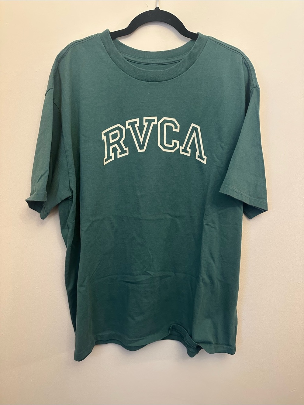 RVCA Day Shift Relaxed Fit Graphic T-Shirt Green Logo Tee XXL XXG Oversized